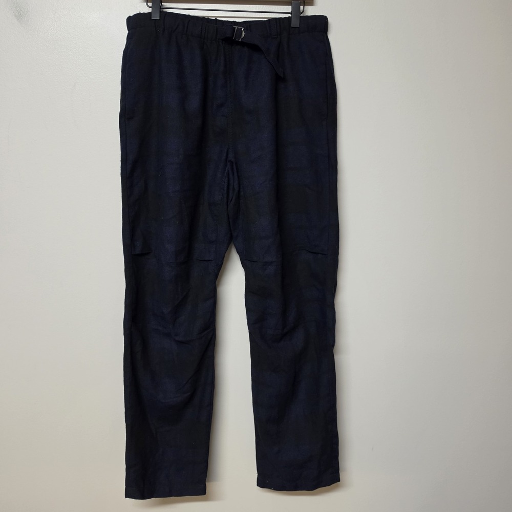 Wax London Slim Fit Tartan Check Blue Trousers 34 Large Wool Cotton NWT Preppy